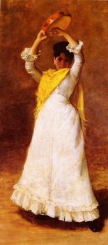 William Merritt Chase : The Tamborine Girl
